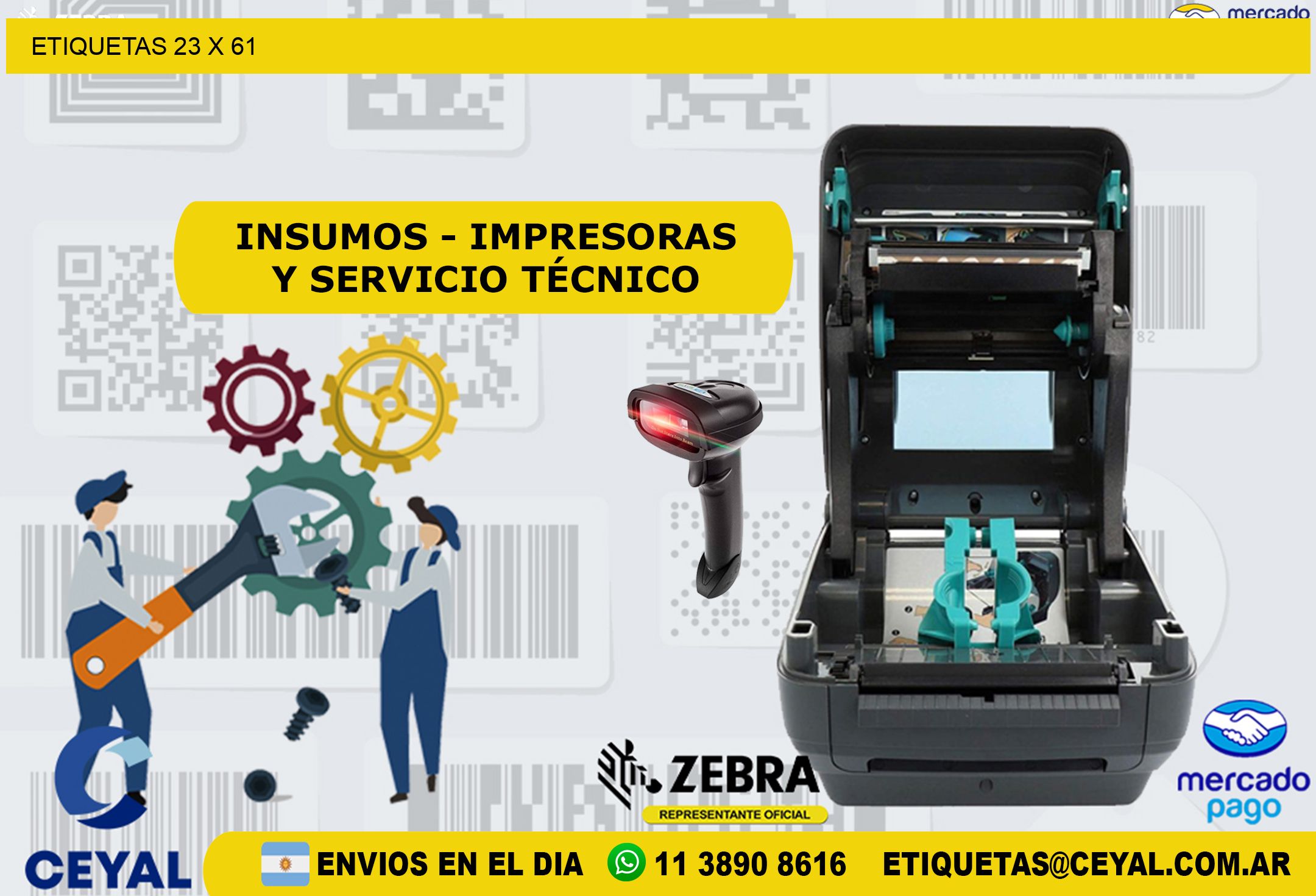 ETIQUETAS 23 x 61