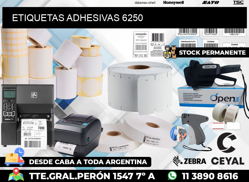 ETIQUETAS ADHESIVAS 6250