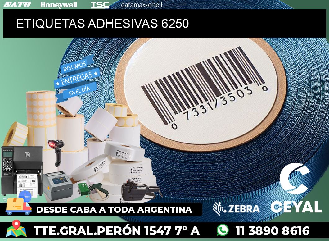 ETIQUETAS ADHESIVAS 6250