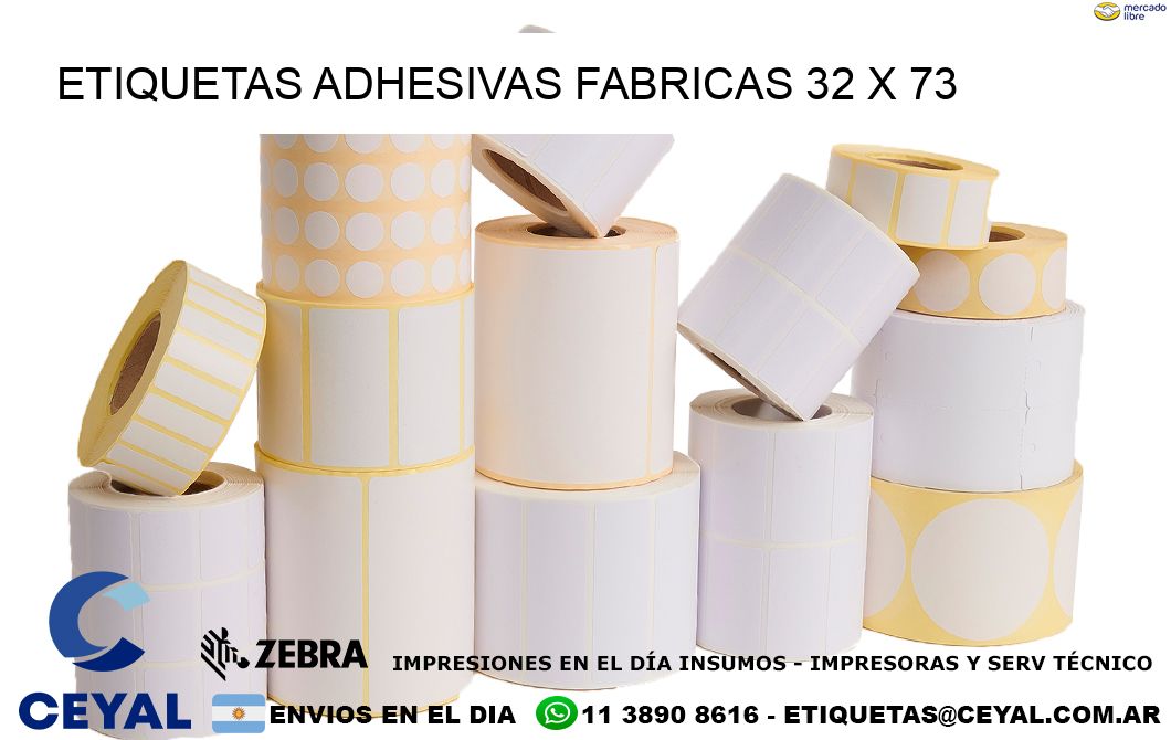 ETIQUETAS ADHESIVAS FABRICAS 32 x 73