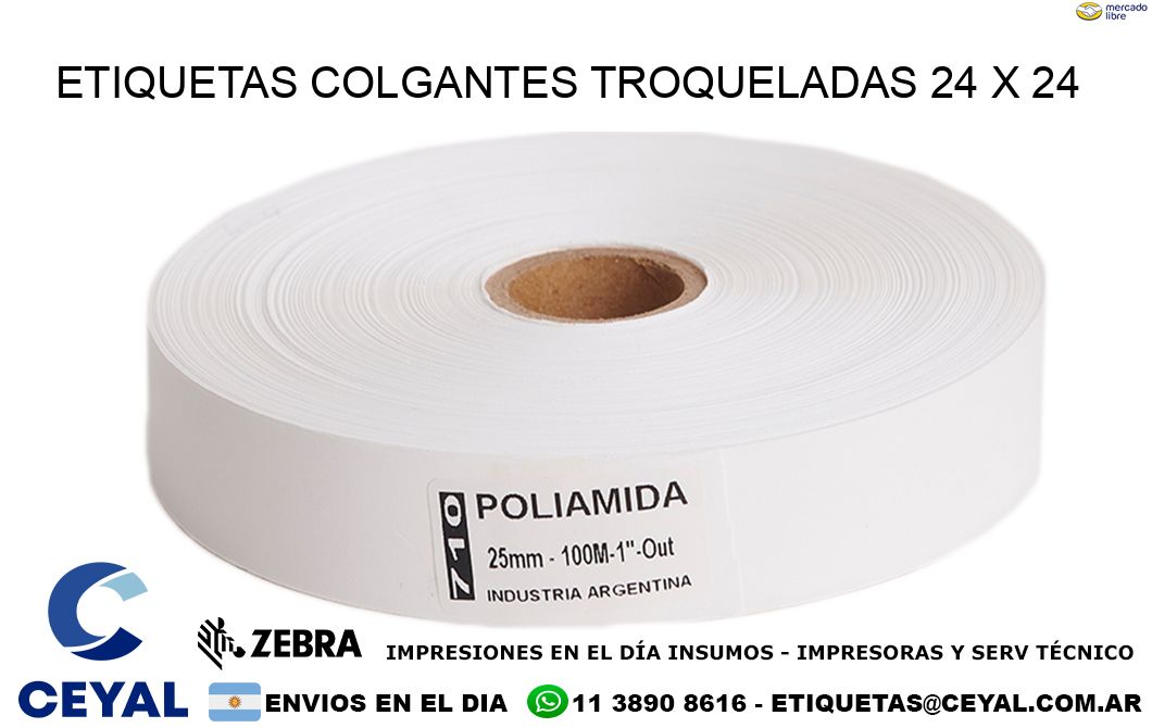 ETIQUETAS COLGANTES TROQUELADAS 24 x 24
