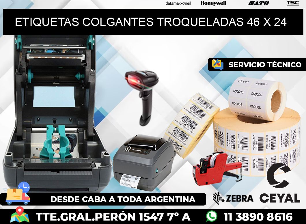 ETIQUETAS COLGANTES TROQUELADAS 46 x 24