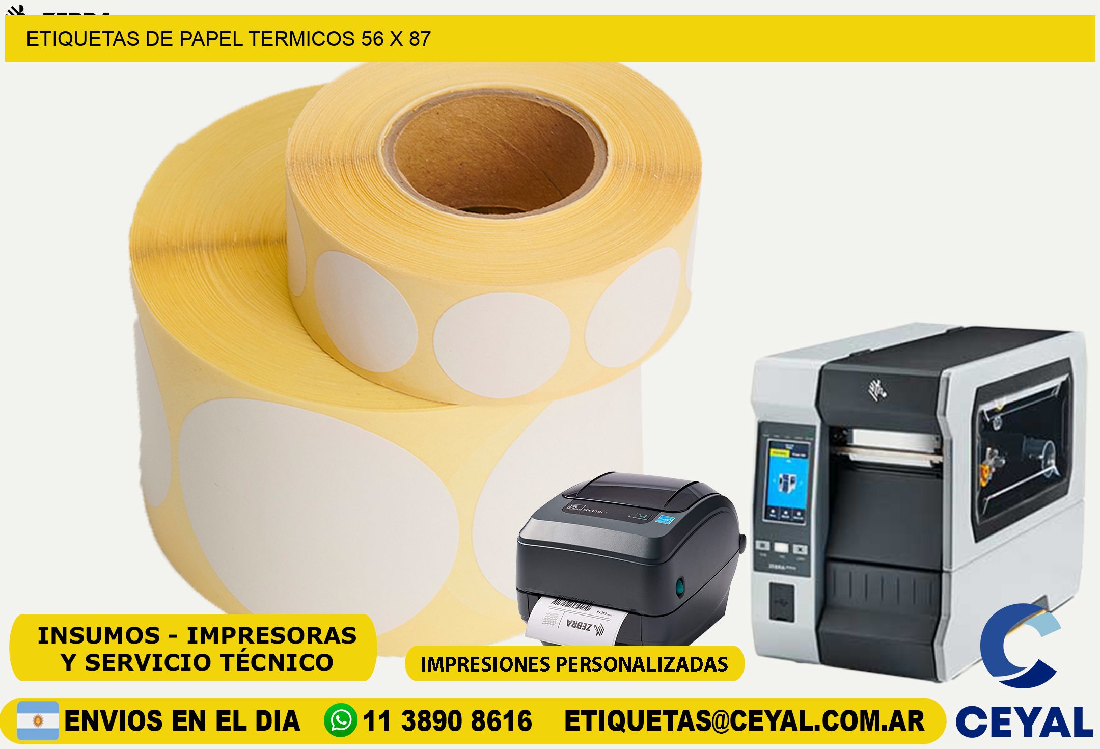 ETIQUETAS DE PAPEL TERMICOS 56 x 87
