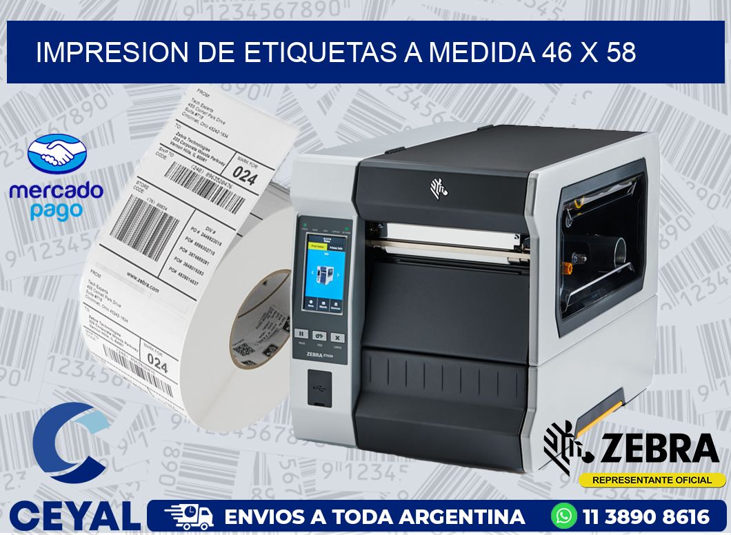 IMPRESION DE ETIQUETAS A MEDIDA 46 x 58