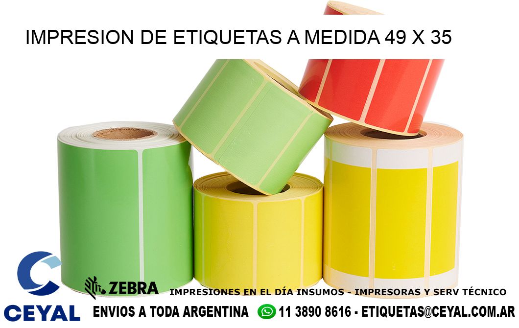 IMPRESION DE ETIQUETAS A MEDIDA 49 x 35