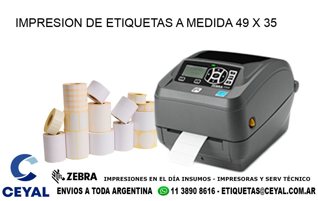 IMPRESION DE ETIQUETAS A MEDIDA 49 x 35
