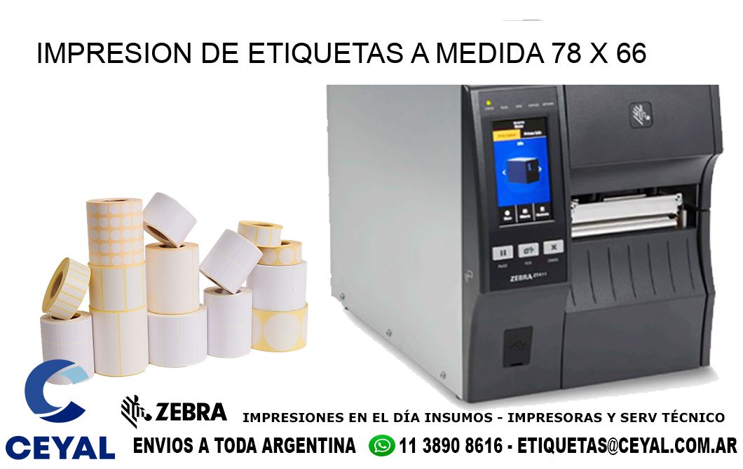 IMPRESION DE ETIQUETAS A MEDIDA 78 x 66