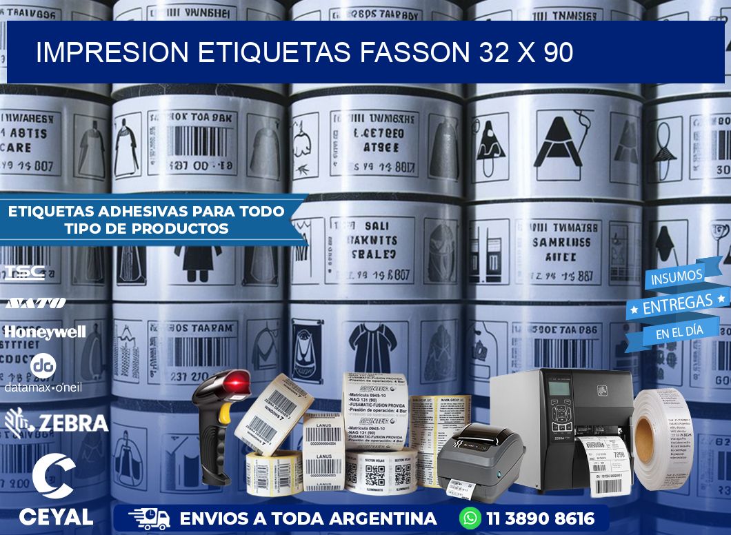 IMPRESION ETIQUETAS FASSON 32 x 90
