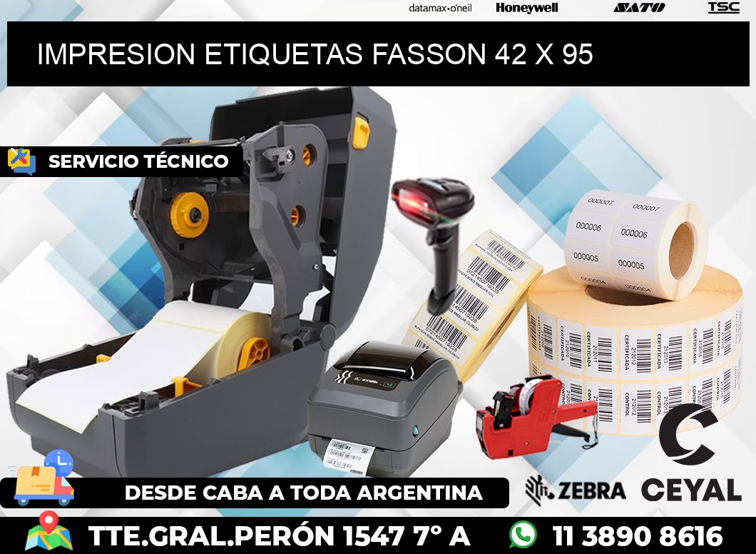 IMPRESION ETIQUETAS FASSON 42 x 95