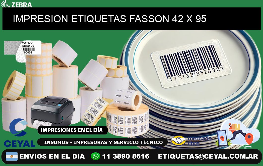 IMPRESION ETIQUETAS FASSON 42 x 95