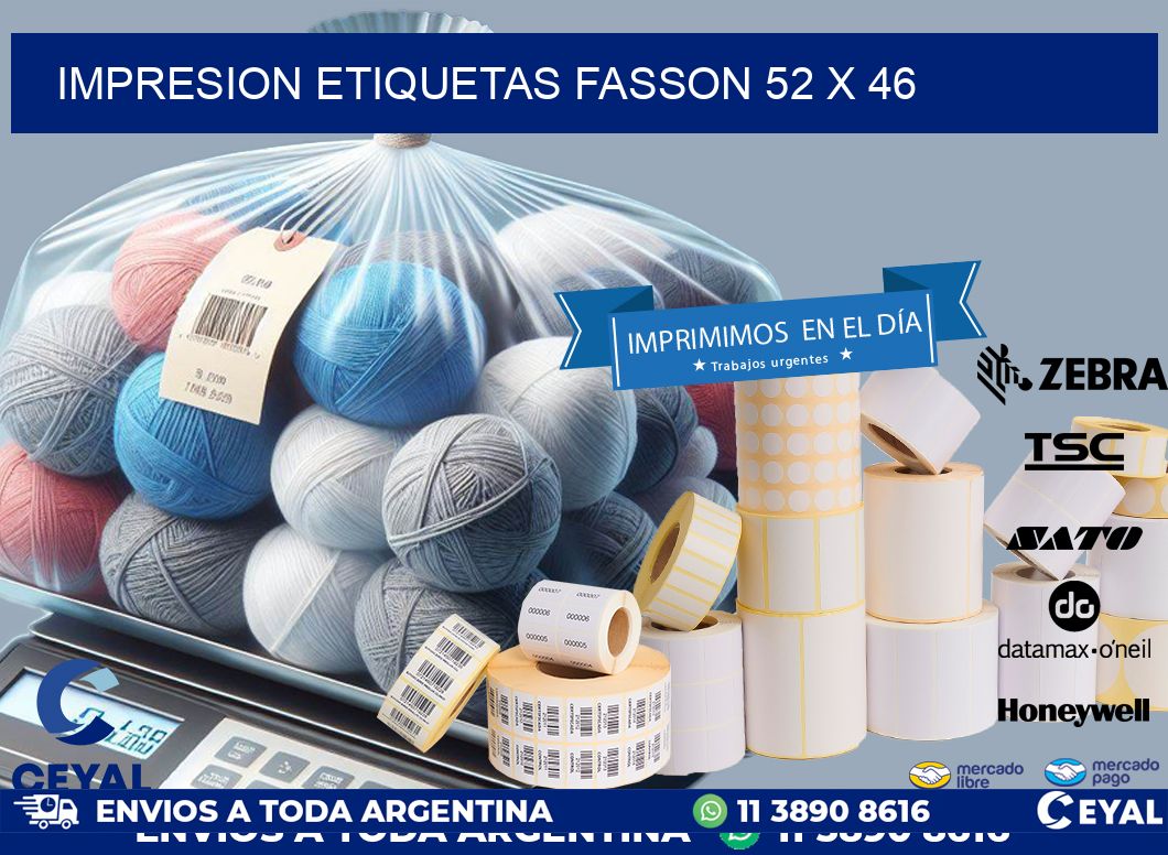 IMPRESION ETIQUETAS FASSON 52 x 46