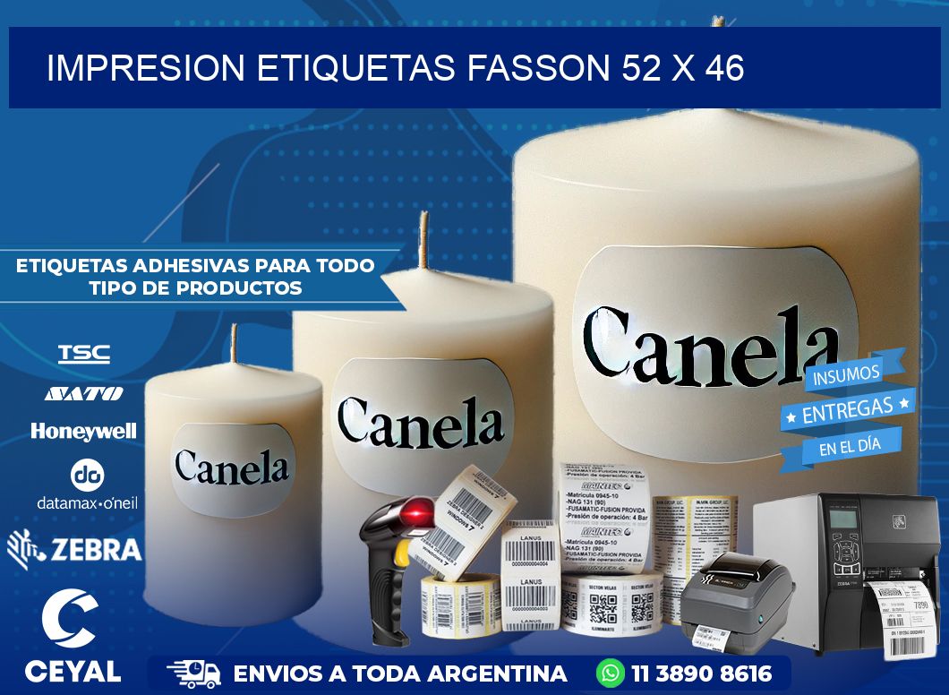 IMPRESION ETIQUETAS FASSON 52 x 46