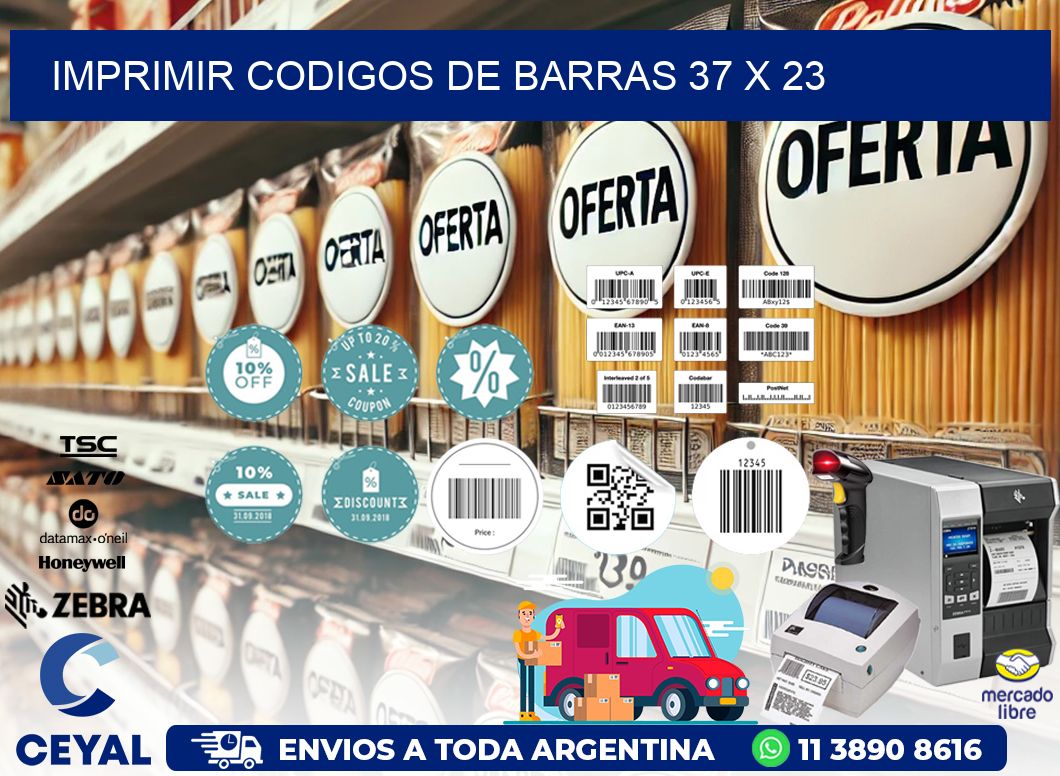 IMPRIMIR CODIGOS DE BARRAS 37 x 23