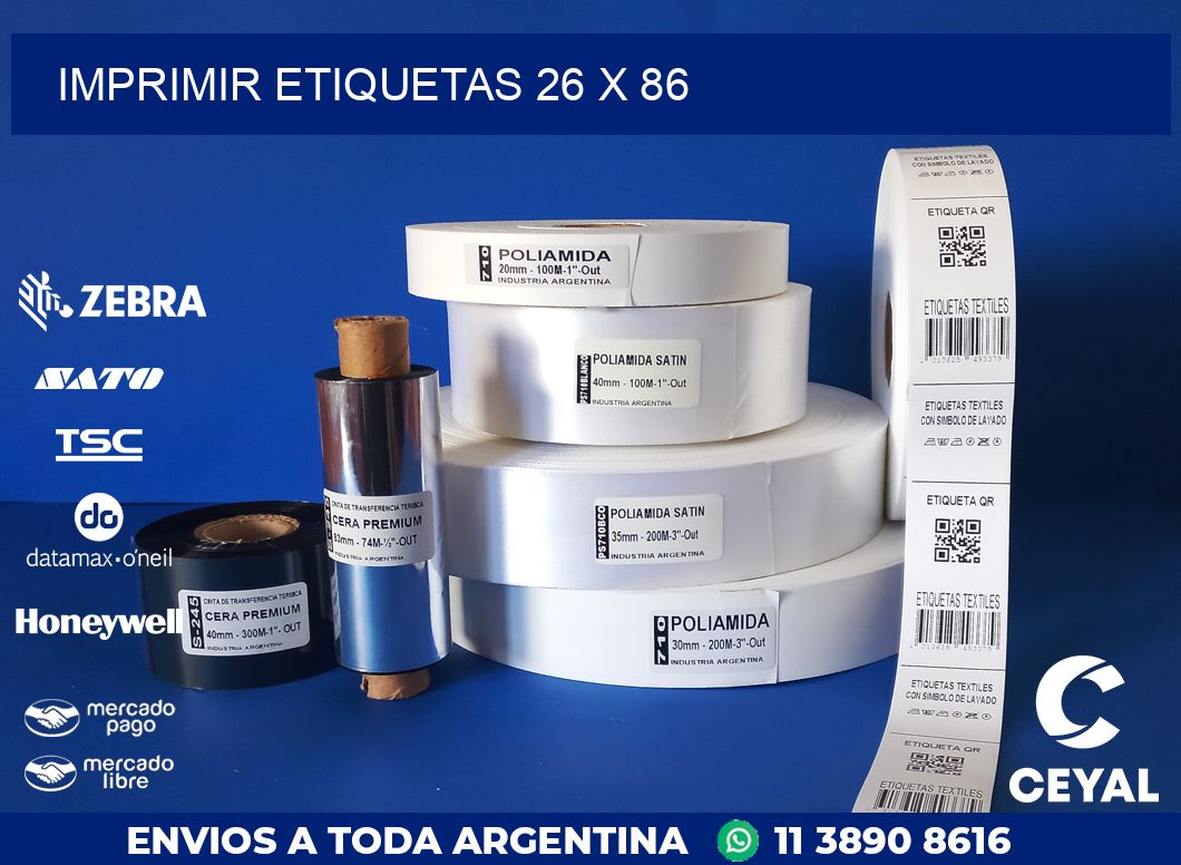 IMPRIMIR ETIQUETAS 26 x 86