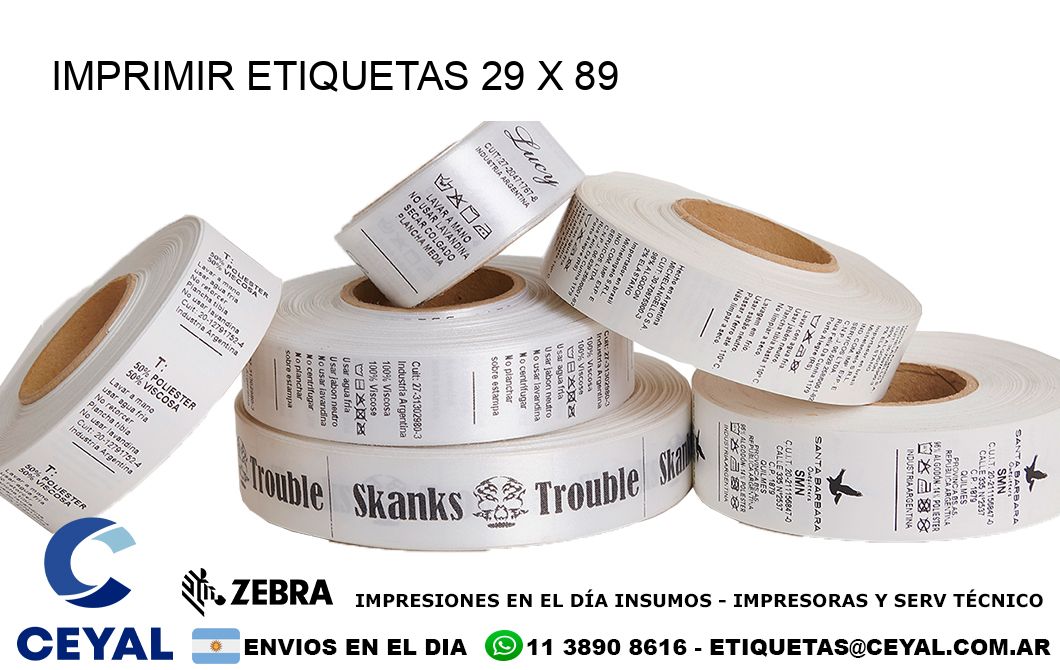 IMPRIMIR ETIQUETAS 29 x 89