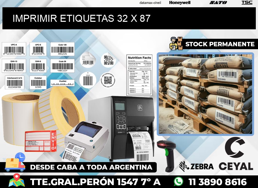IMPRIMIR ETIQUETAS 32 x 87