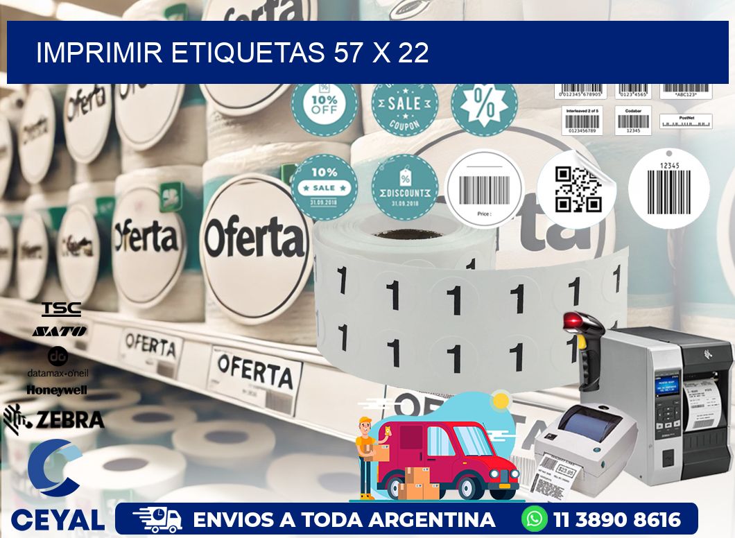 IMPRIMIR ETIQUETAS 57 x 22