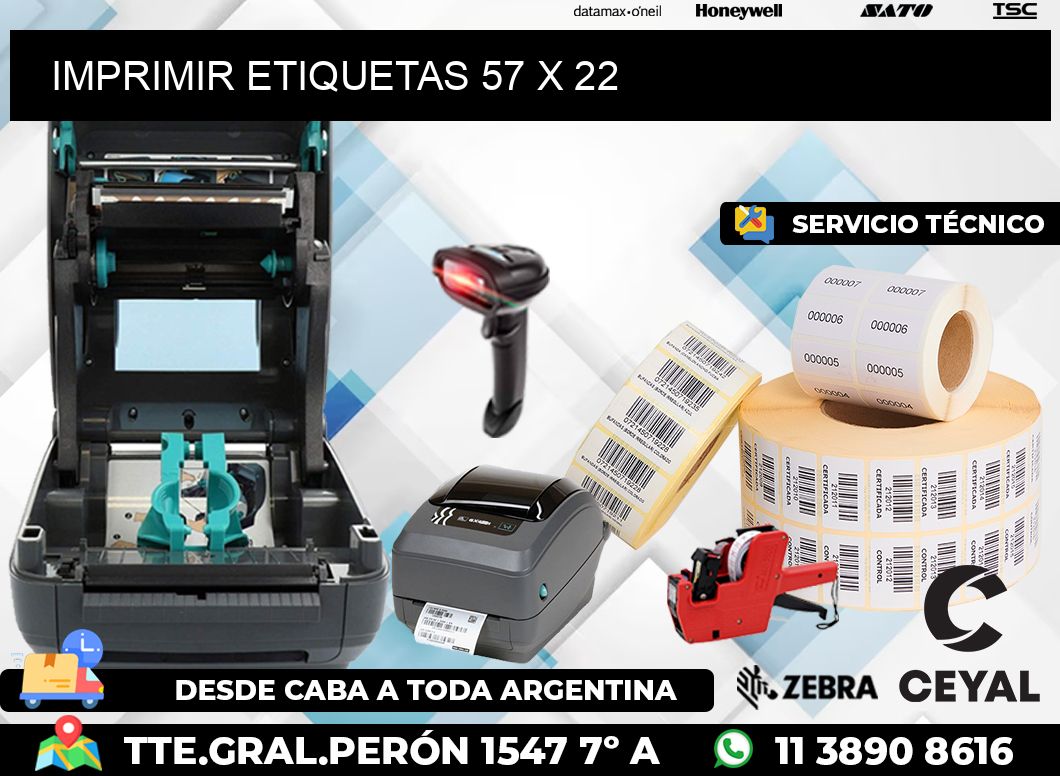 IMPRIMIR ETIQUETAS 57 x 22