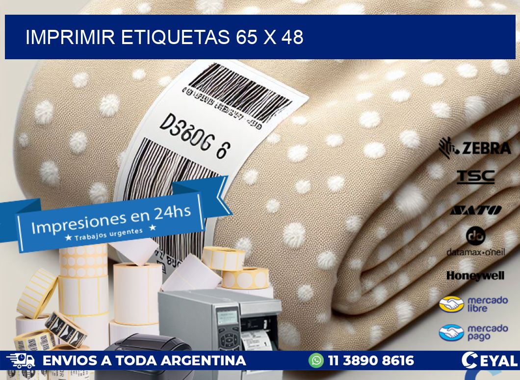 IMPRIMIR ETIQUETAS 65 x 48
