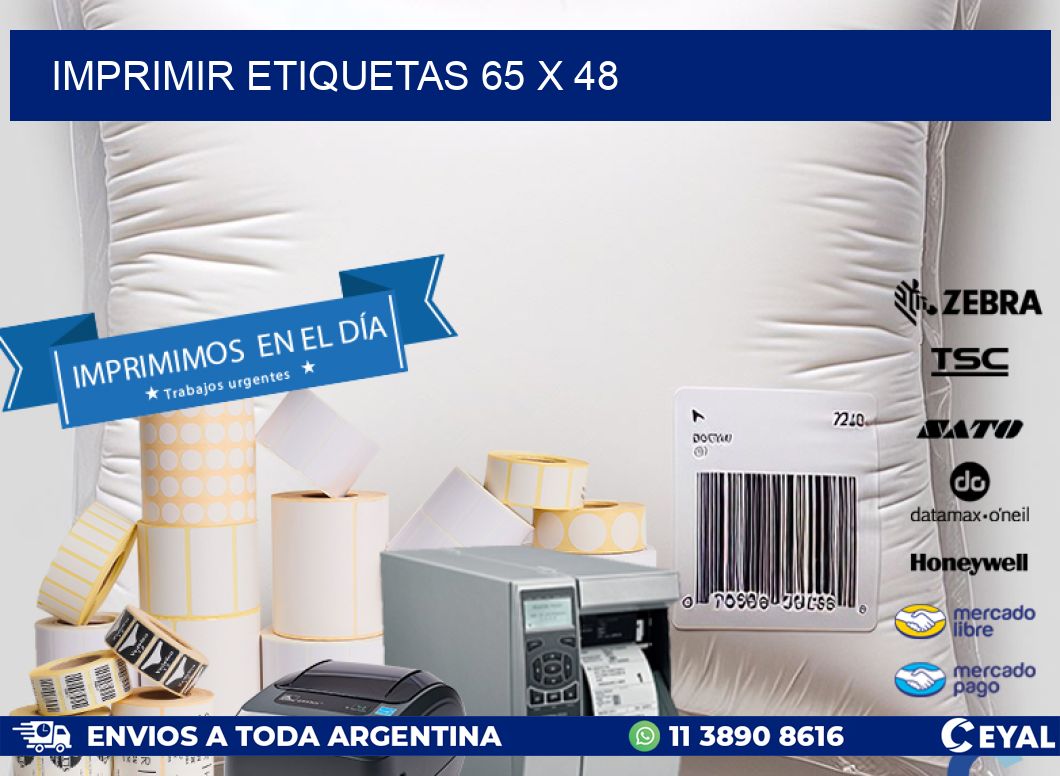 IMPRIMIR ETIQUETAS 65 x 48