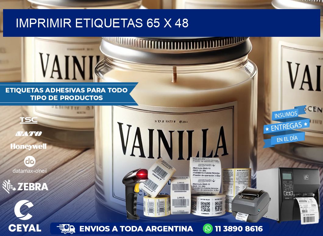 IMPRIMIR ETIQUETAS 65 x 48