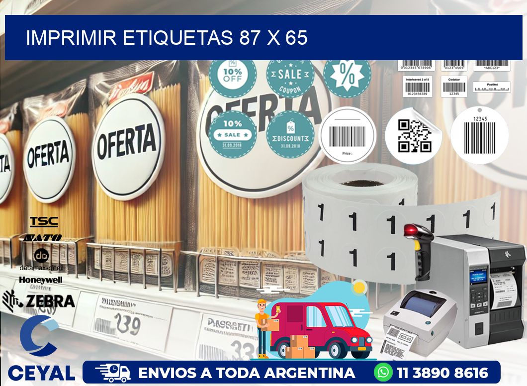 IMPRIMIR ETIQUETAS 87 x 65