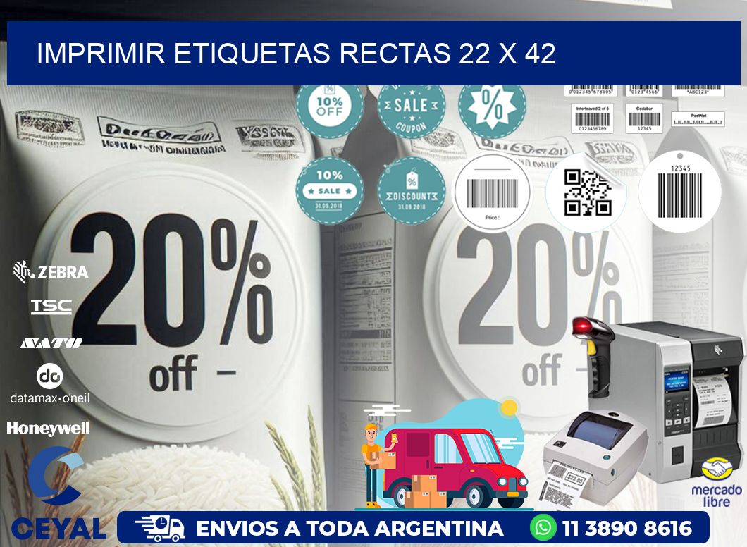 IMPRIMIR ETIQUETAS RECTAS 22 x 42
