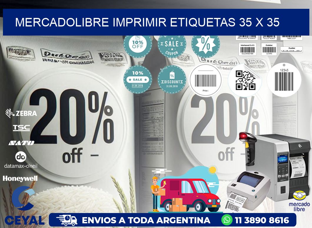 MERCADOLIBRE IMPRIMIR ETIQUETAS 35 x 35