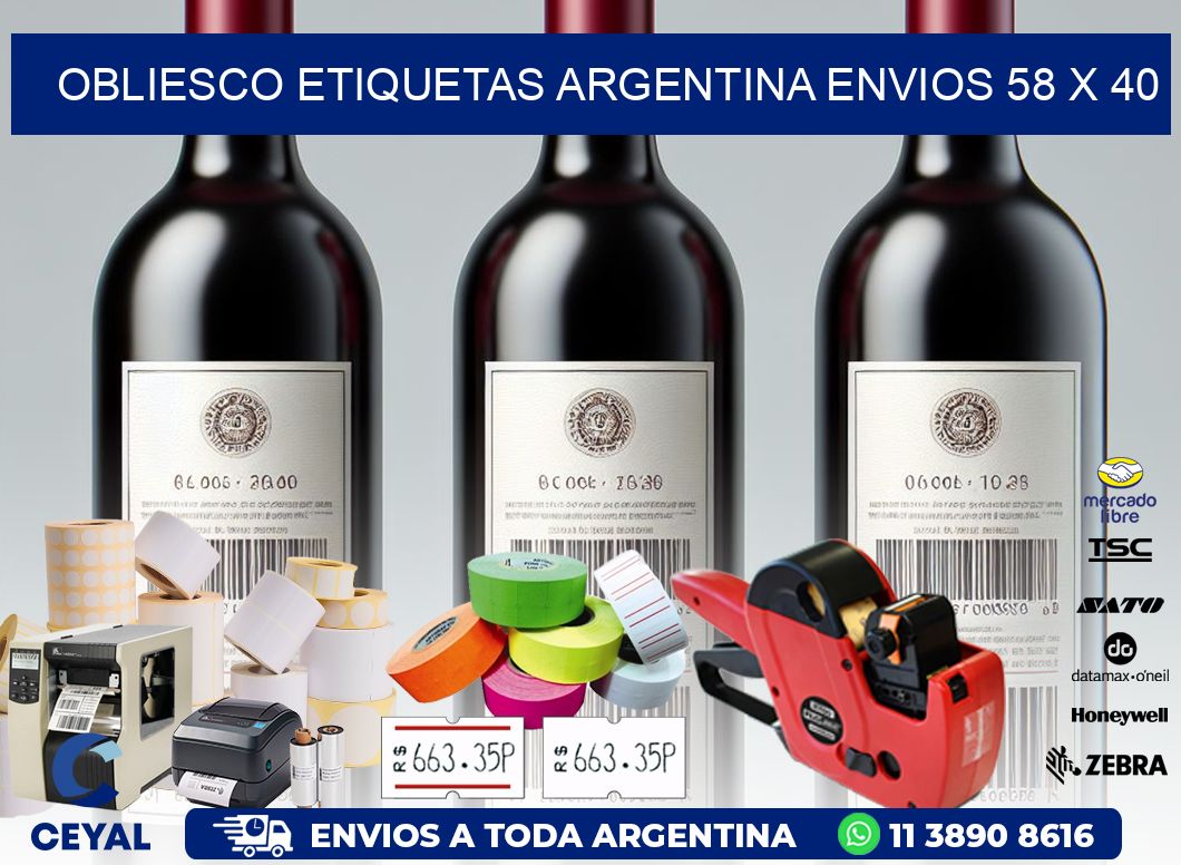 OBLIESCO ETIQUETAS ARGENTINA ENVIOS 58 x 40