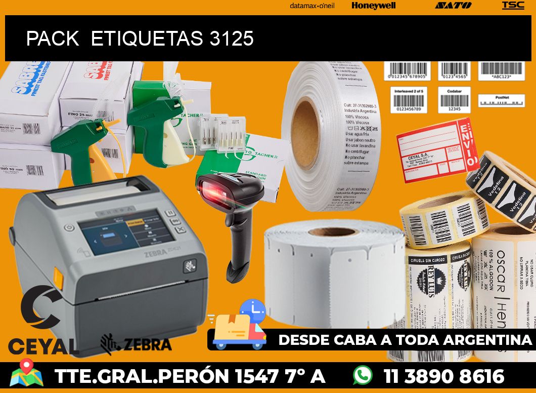 PACK ETIQUETAS 3125
