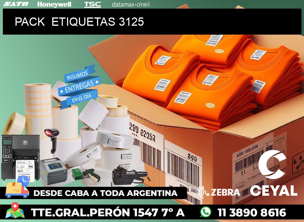 PACK ETIQUETAS 3125