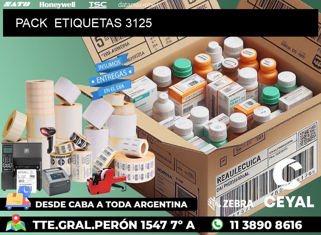 PACK ETIQUETAS 3125