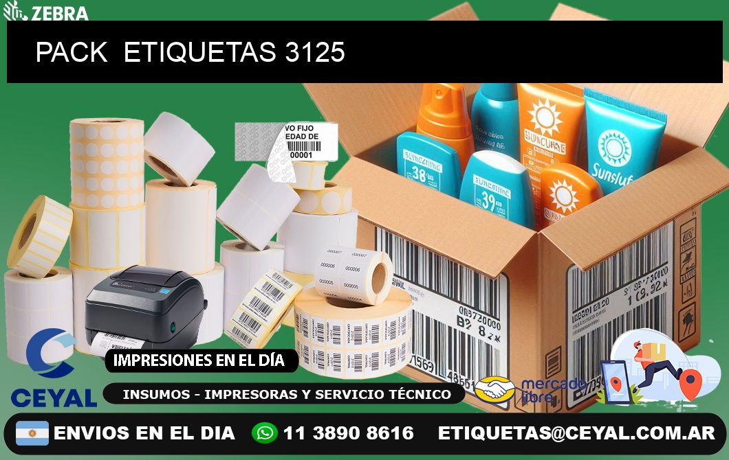 PACK ETIQUETAS 3125