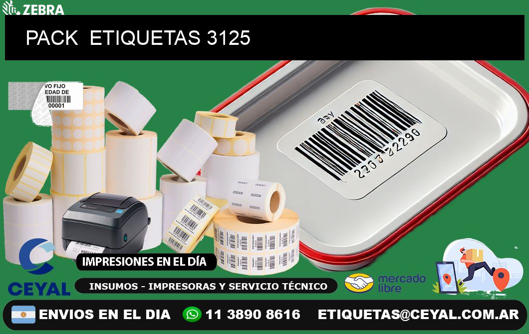 PACK ETIQUETAS 3125