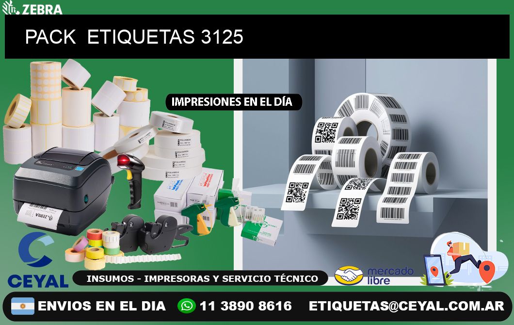 PACK ETIQUETAS 3125