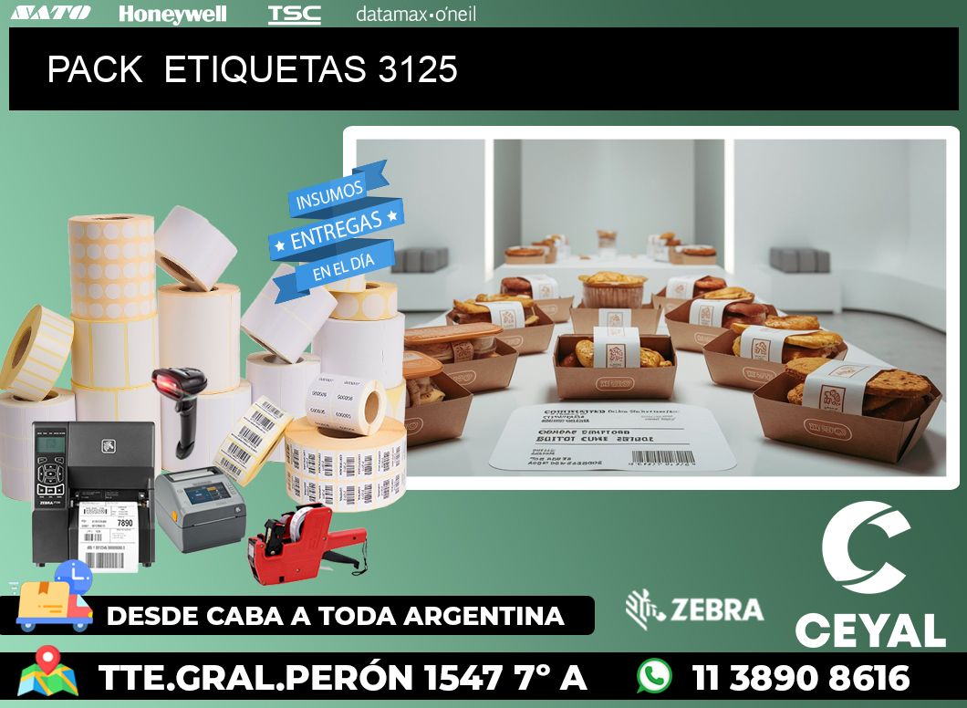 PACK ETIQUETAS 3125