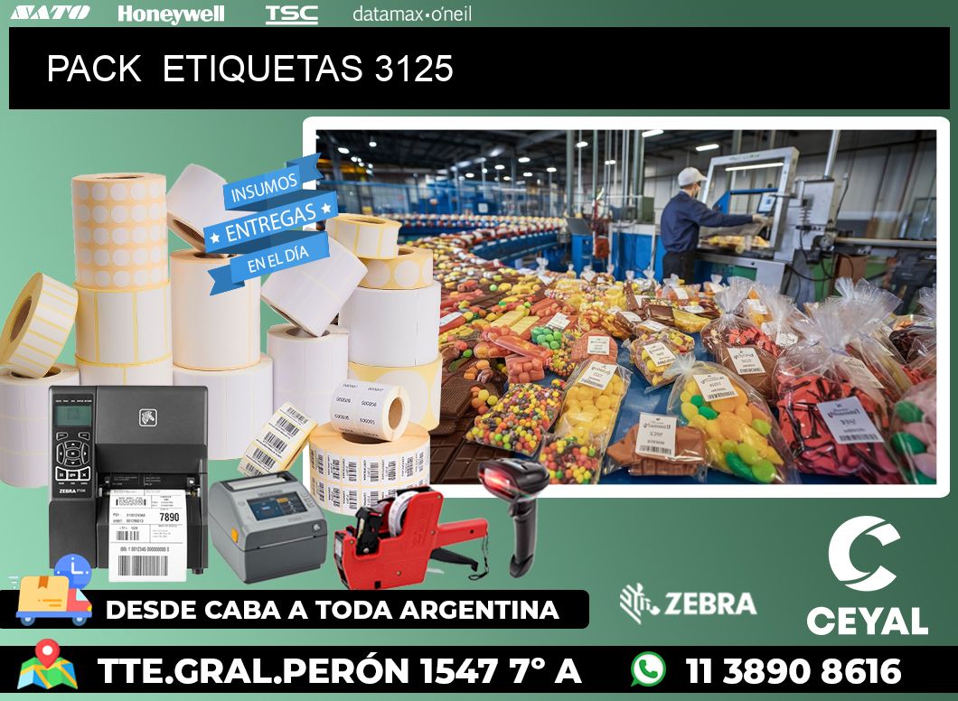 PACK ETIQUETAS 3125
