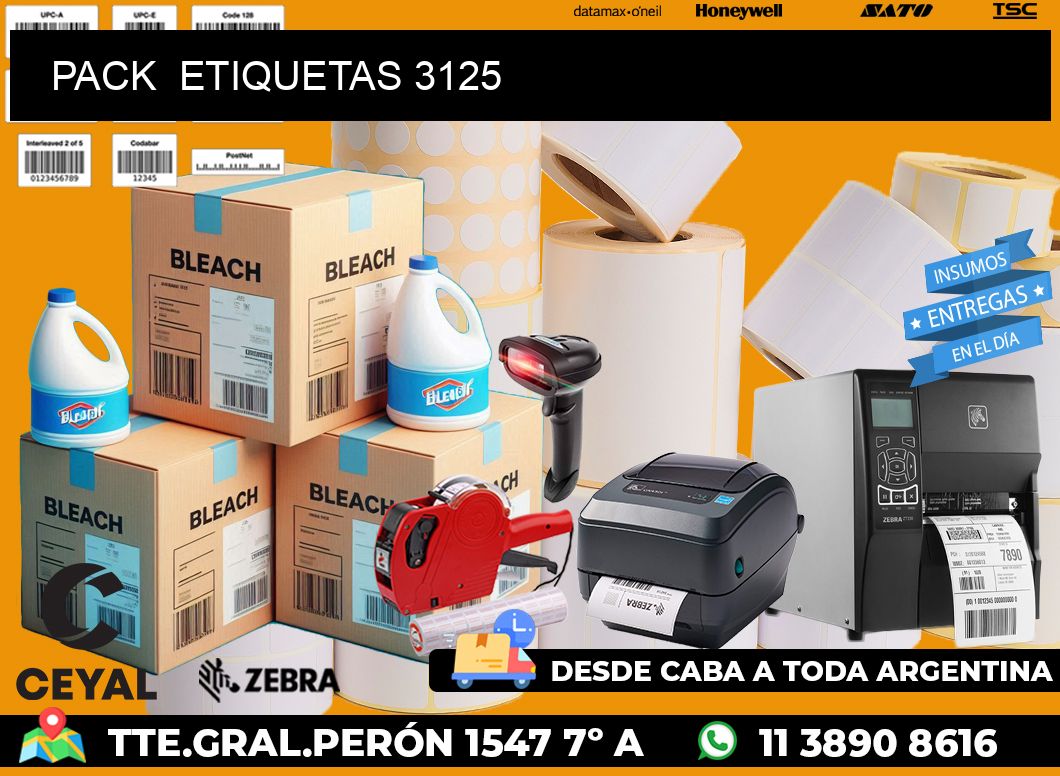 PACK ETIQUETAS 3125