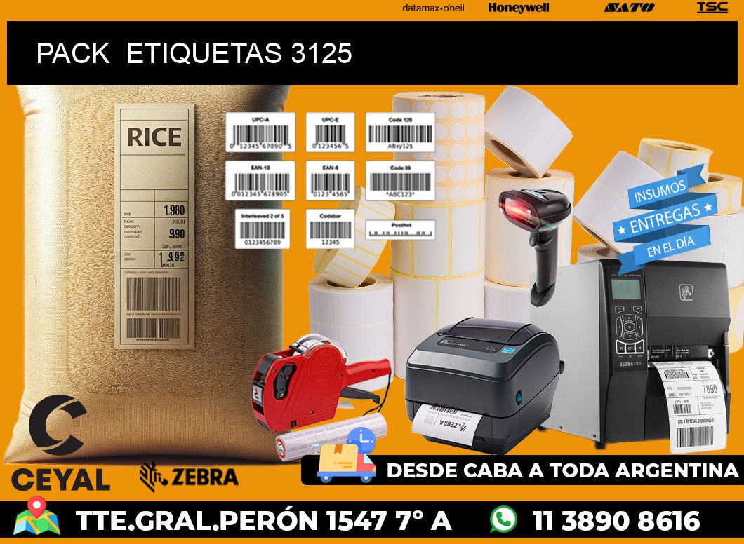 PACK ETIQUETAS 3125
