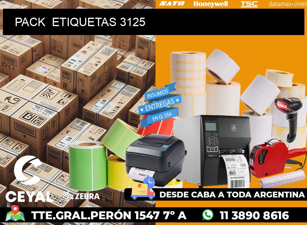 PACK ETIQUETAS 3125