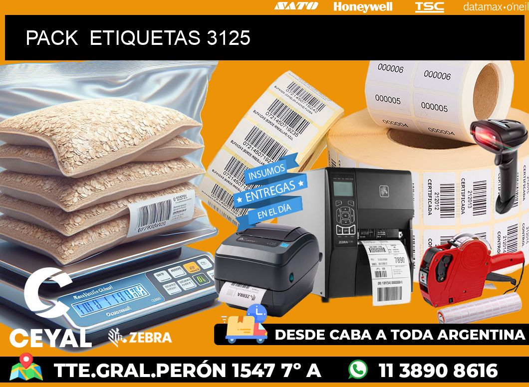 PACK ETIQUETAS 3125