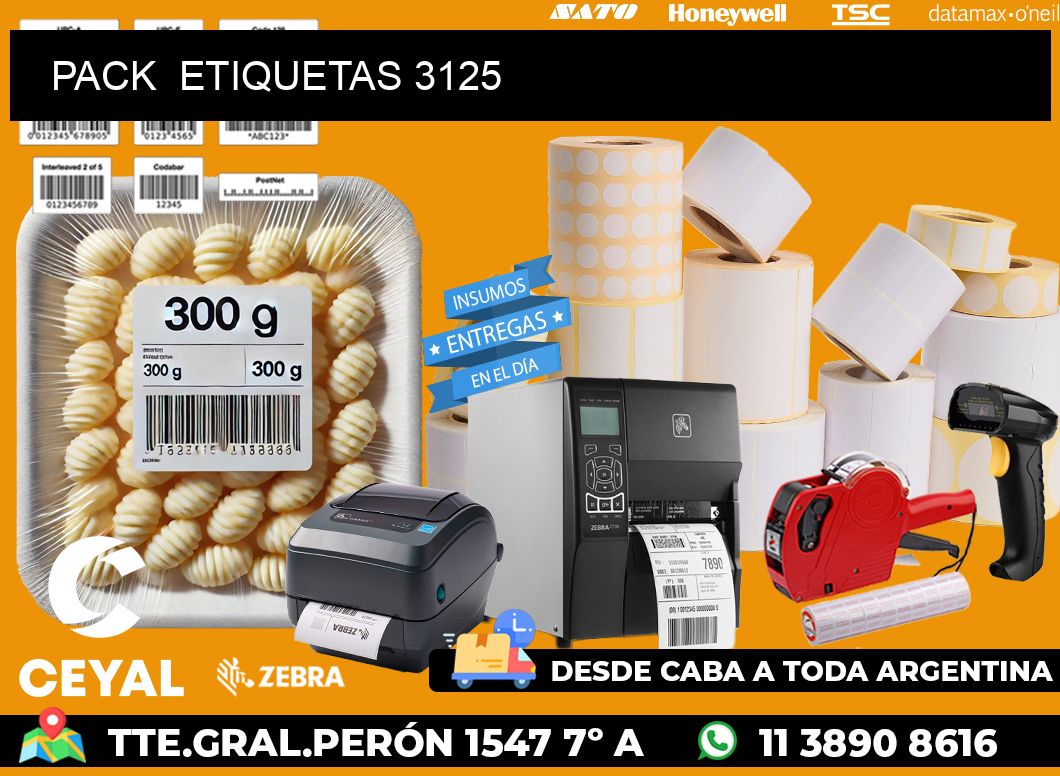 PACK ETIQUETAS 3125