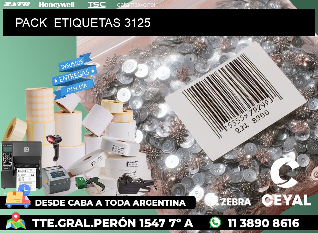 PACK ETIQUETAS 3125