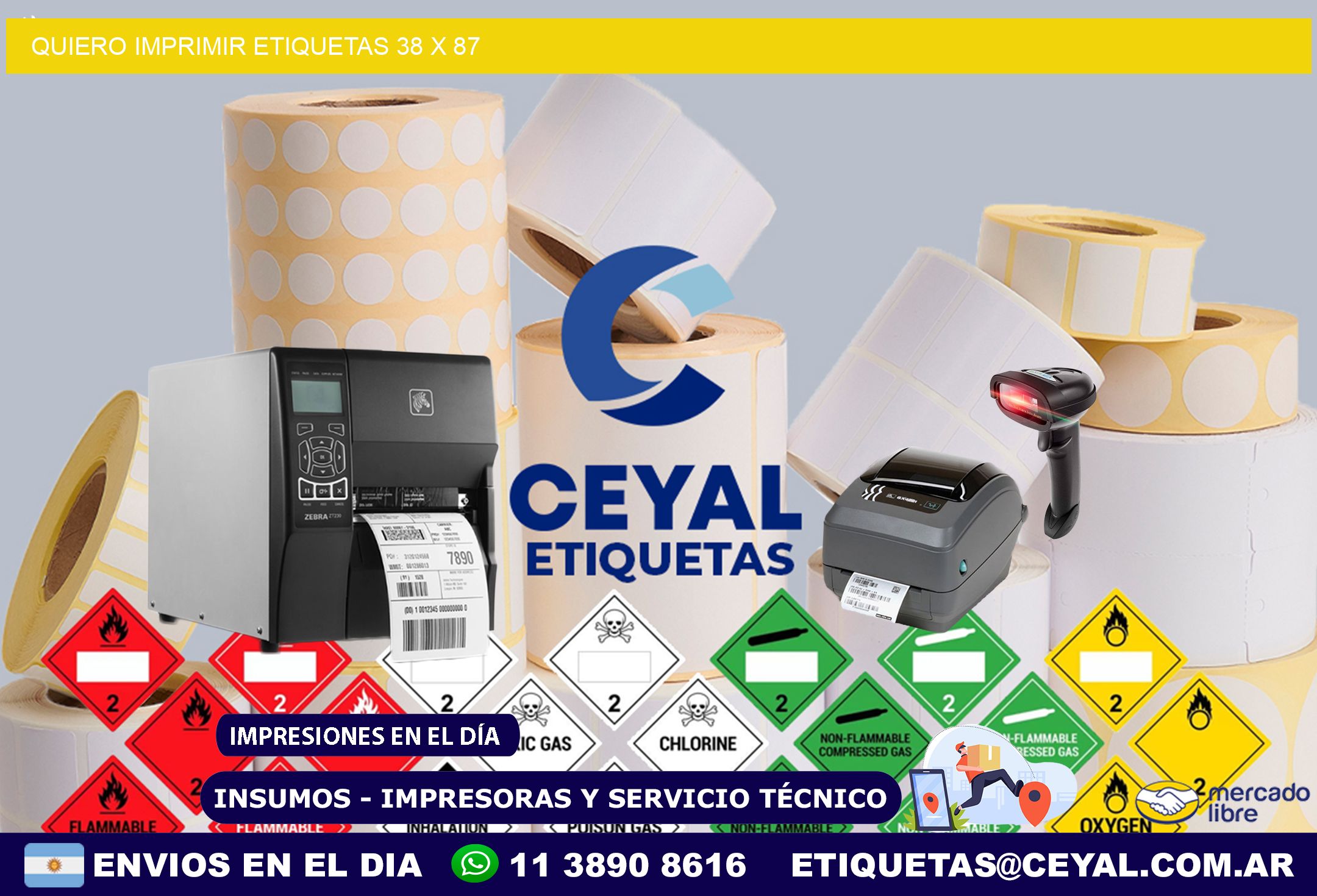 QUIERO IMPRIMIR ETIQUETAS 38 x 87