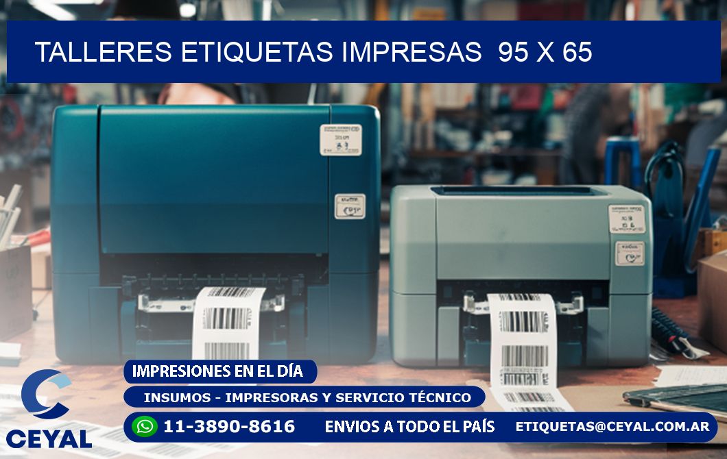 TALLERES ETIQUETAS IMPRESAS 95 x 65