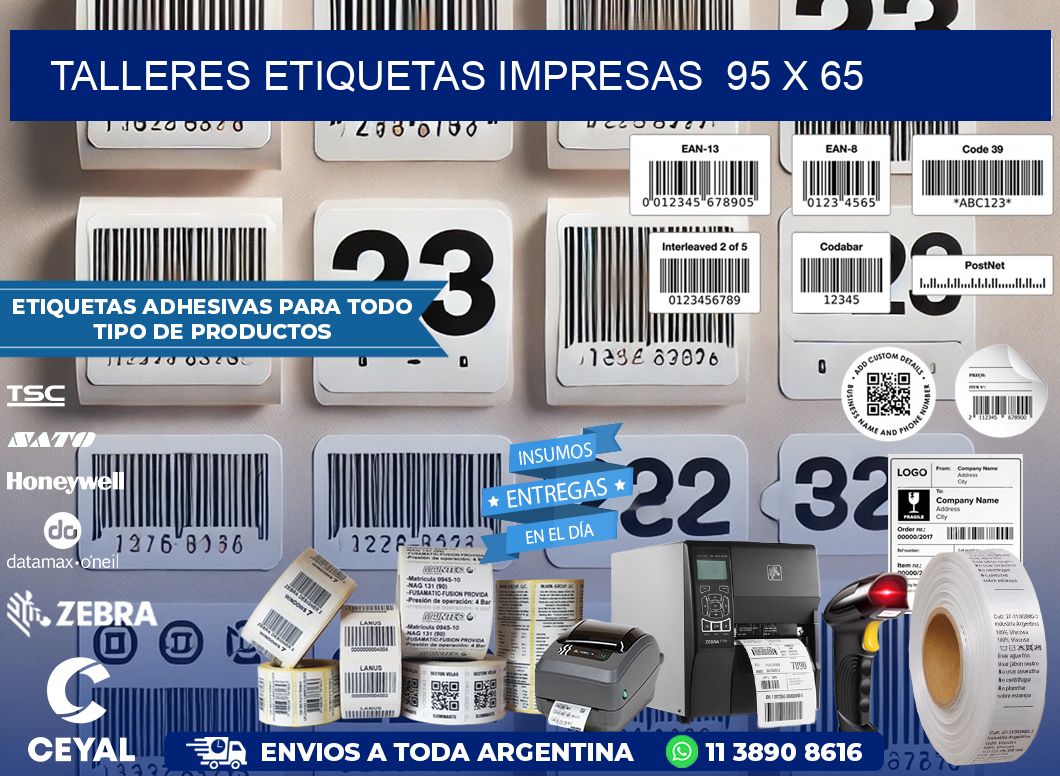 TALLERES ETIQUETAS IMPRESAS 95 x 65