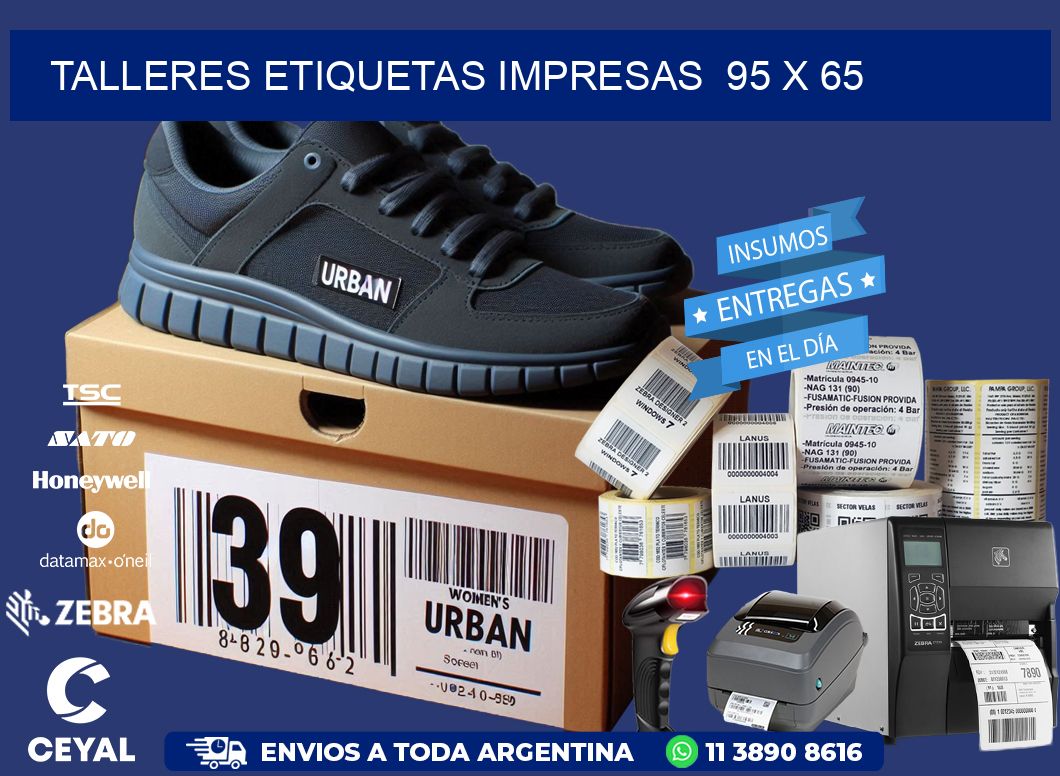 TALLERES ETIQUETAS IMPRESAS 95 x 65