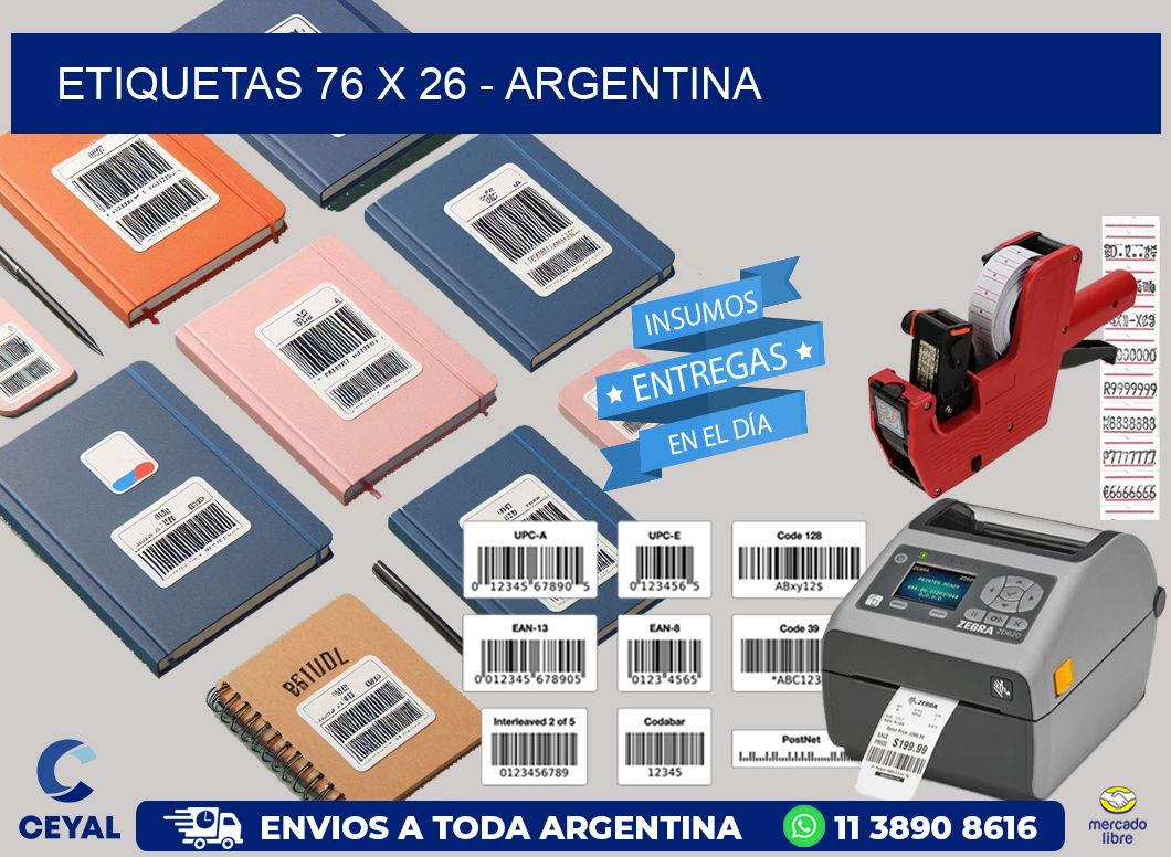 ETIQUETAS 76 x 26 - ARGENTINA