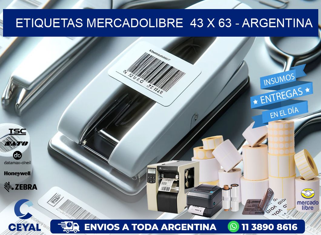 ETIQUETAS MERCADOLIBRE 43 x 63 - ARGENTINA