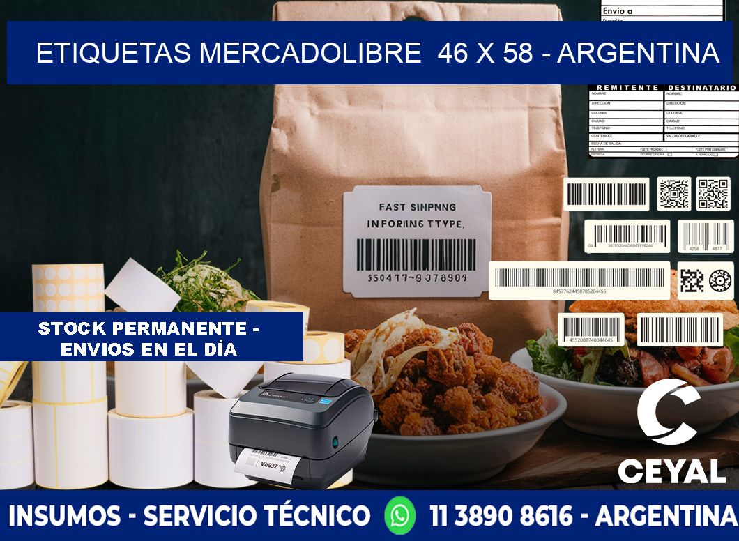 ETIQUETAS MERCADOLIBRE 46 x 58 - ARGENTINA